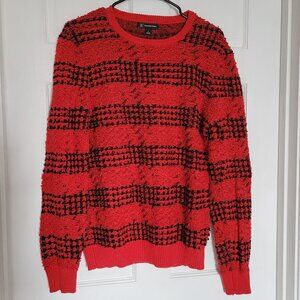INC International Concepts Men's Crew Neck Intarsia Sweater